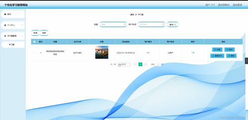 基于Spring Boot的個性化學習推薦網站設計與實現